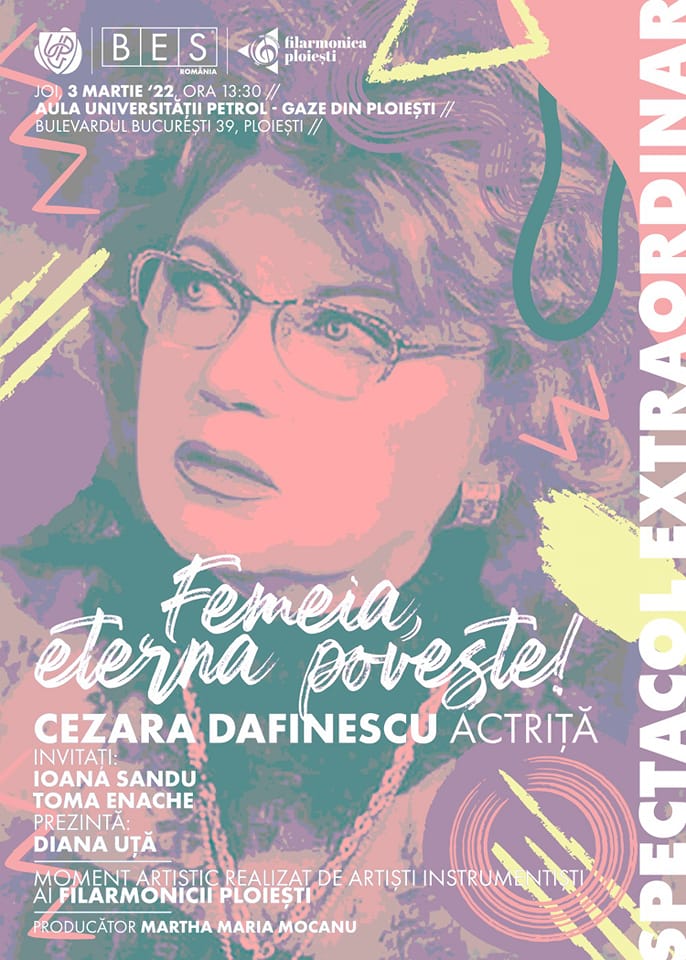 Femeia, eterna poveste – spectacol cu Cezara Dafinescu la UPG Ploiesti