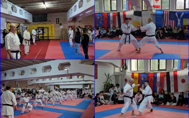Ce frumoase sunt astfel de initiative: Demonstratie de karate la AIKO Campina pentru participantii la proiectul Erasmus derulat de Scoala ”Hasdeu”. In rol…principal, chiar primarul!