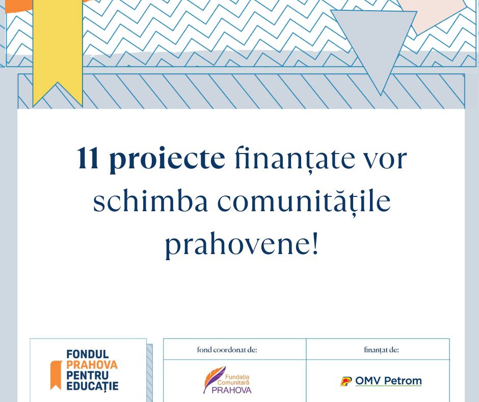 Fondul „Prahova pentru Educație” finanțează 11 proiecte comunitare