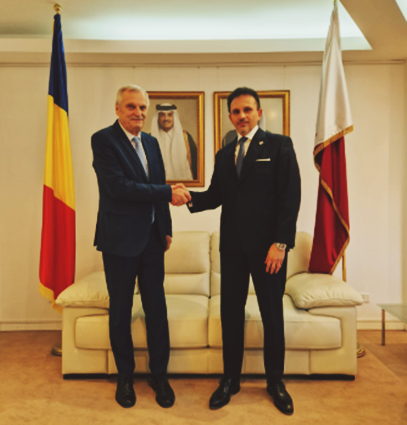 Presedintele CCI Prahova, Aurelian Gogulescu, intalnire de lucru cu Ambasadorul Statului Qatar in Romania capture 20250127 183028