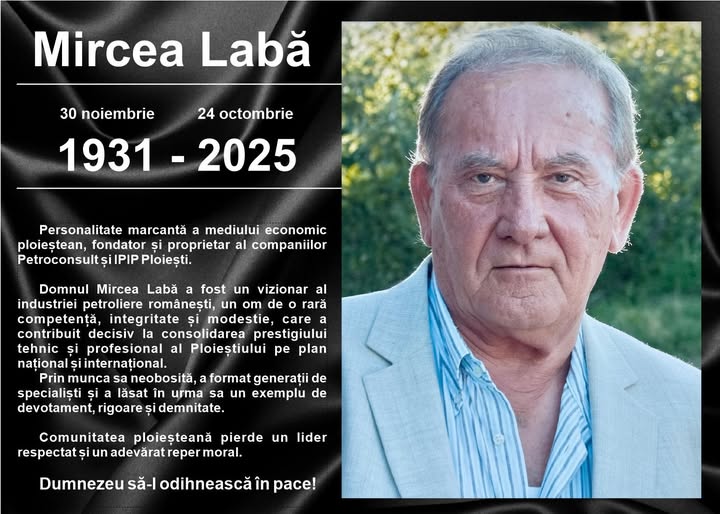 A încetat din viață Mircea Labă, personalitate emblematică a mediului economic ploieștean Mircea Laba deces